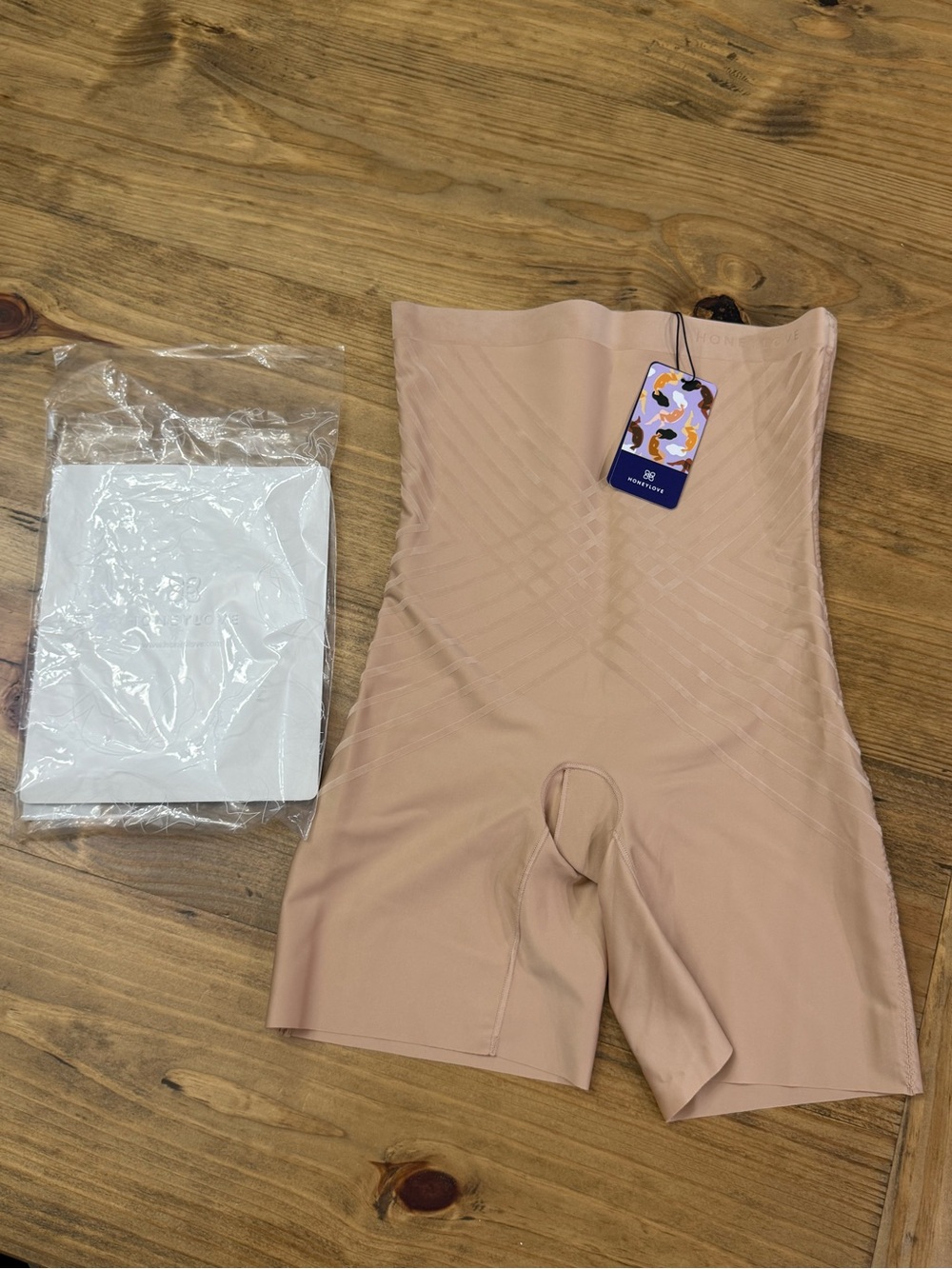 NWT HoneyLove Silhouette High-Waist Shaping Shorts XL